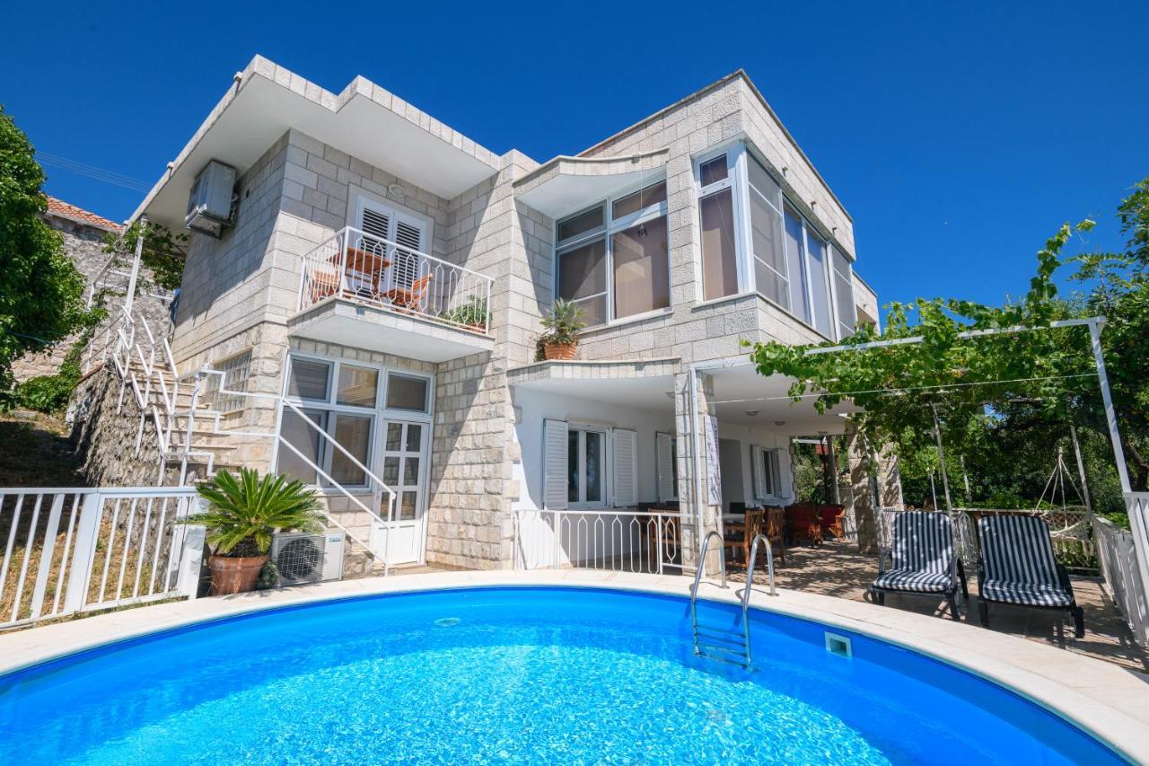 Apartment Mario - Veliki Stan Za Odmor - Terasa- Vrt - Bazen - Pogled More, Izoliran Orašac Zewnętrze zdjęcie