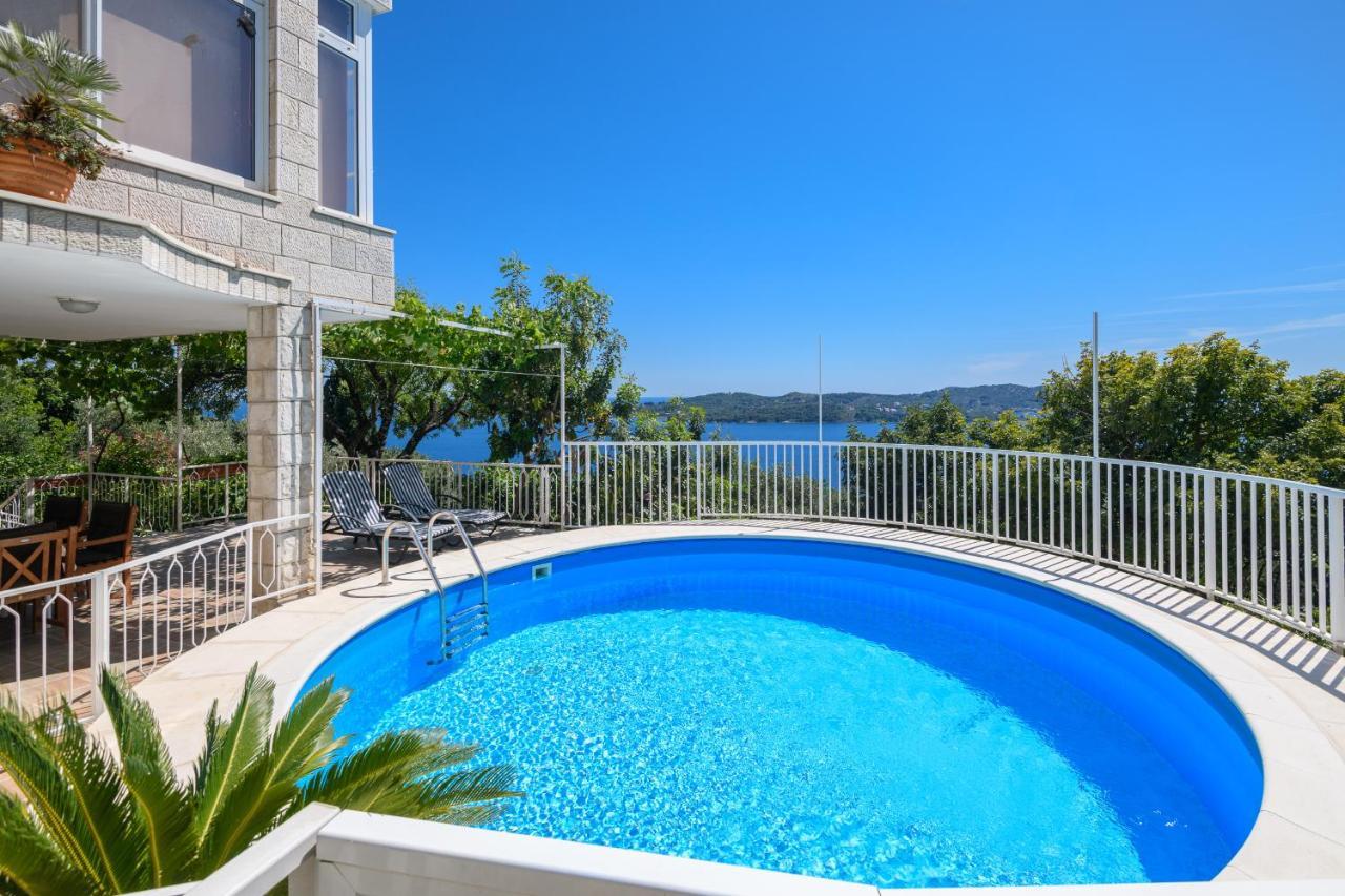 Apartment Mario - Veliki Stan Za Odmor - Terasa- Vrt - Bazen - Pogled More, Izoliran Orašac Zewnętrze zdjęcie
